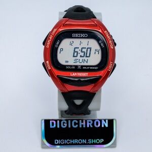 Seiko Import Prospex Super Runner S680-00A0 Red Solar Box & Papers